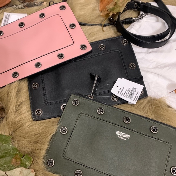 Authentic MOSCHINO Leather 3 in 1 design clip zip Crosby - Picture 2 of 15